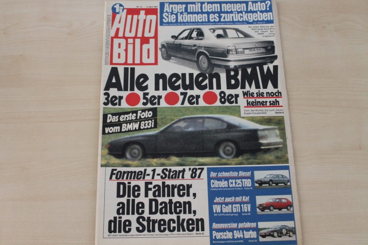 Deckblatt Auto Bild (15/1987)